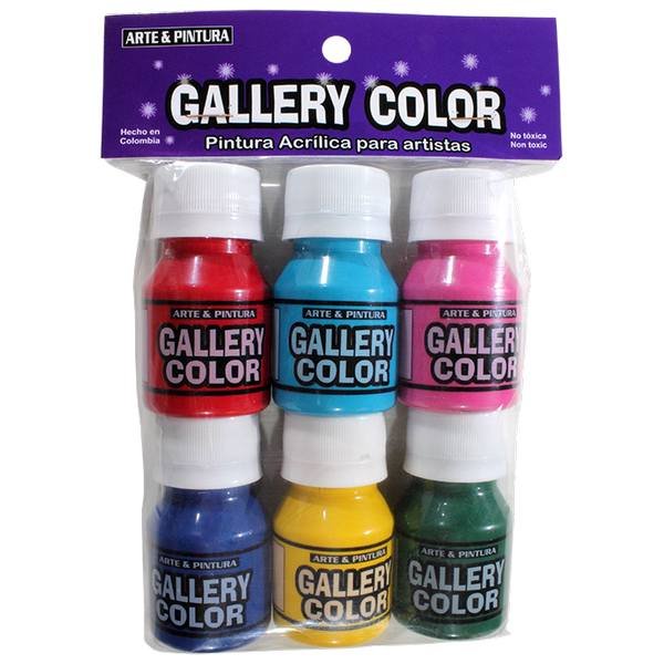 Kit de Pintura Acrílica Gallery Color x6